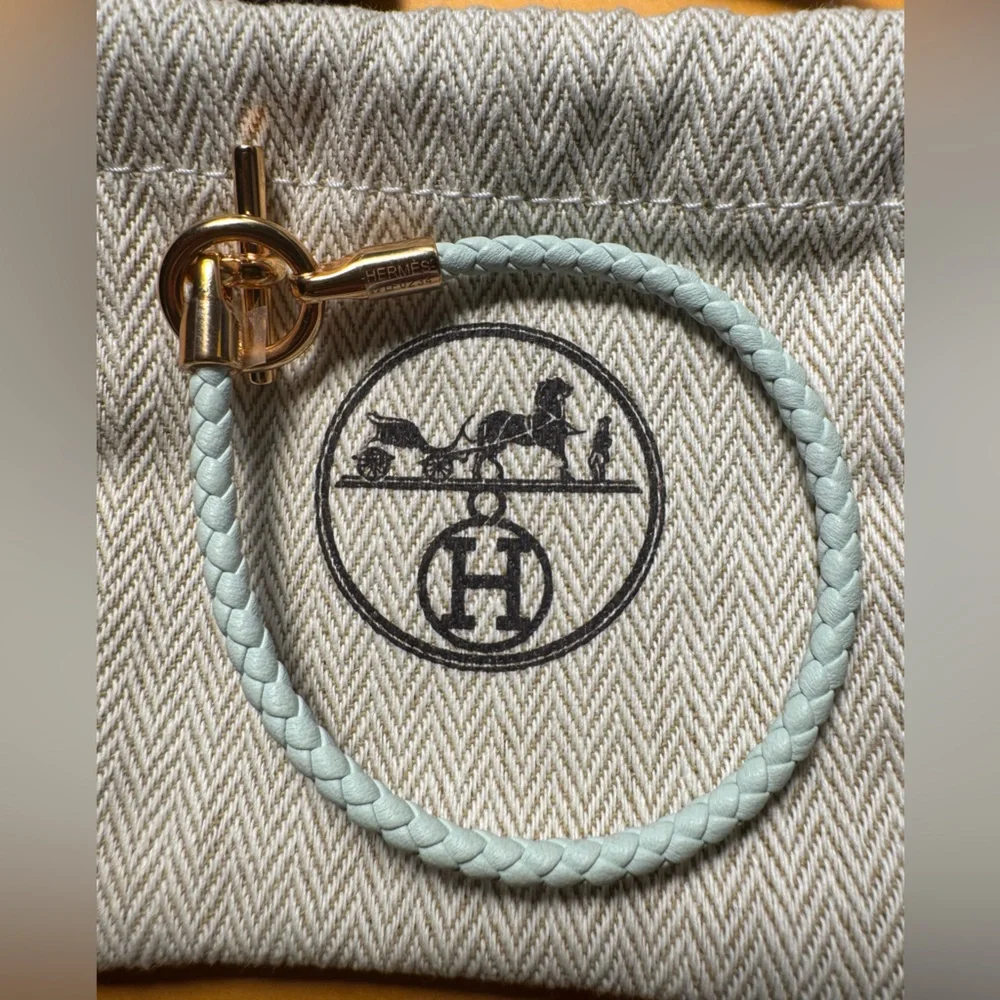 Hermes Glenan Leather Toggle Bracelet with COA